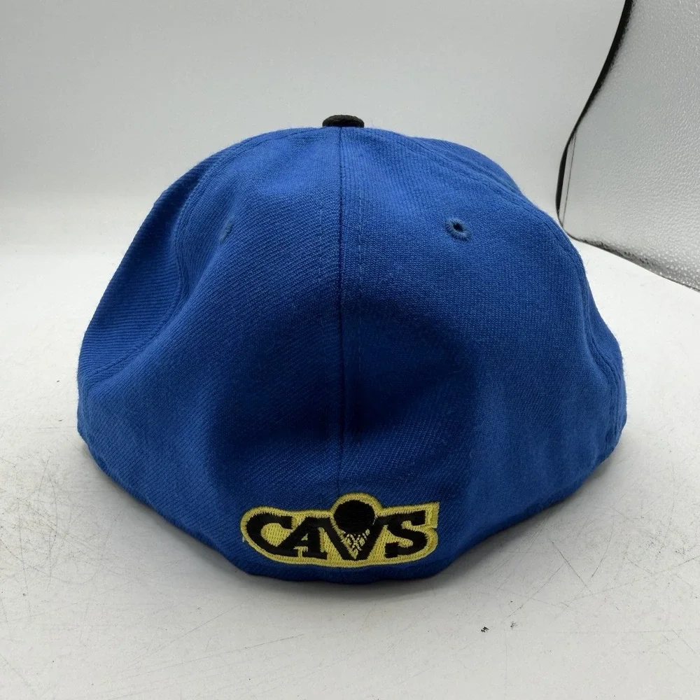 New Era 59Fifty Cleveland Cavaliers Cavs Hat Cap 7 3/8 Blue Yellow Fitted NBA